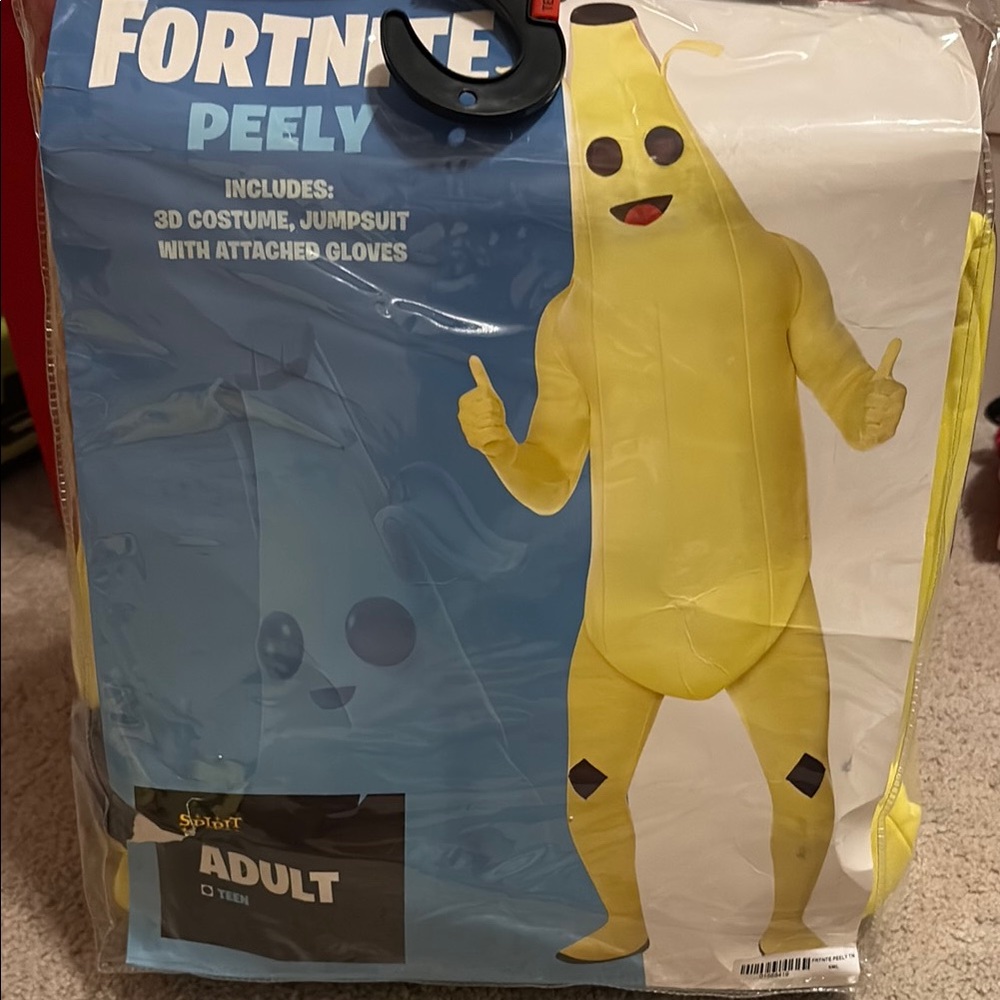 Fortnite Peely Kids Banana Costume - Bright Yellow